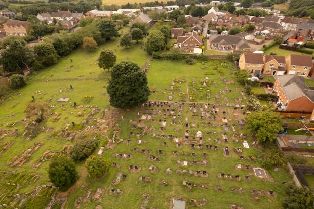The Northern Echo: The Holy Trinity Church graveyard in Wingate. Picture: SIMON MCCABE