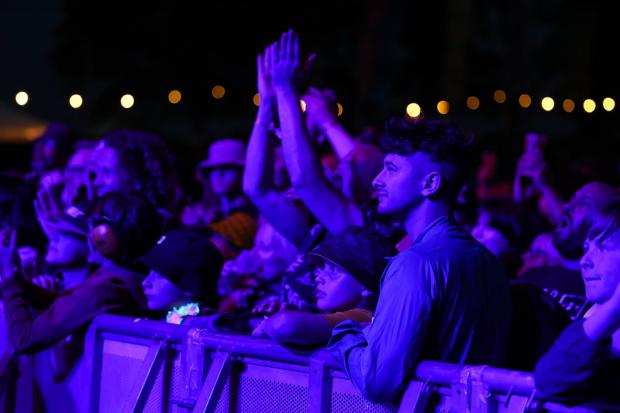The Northern Echo: Crowd watching Nadine Shah performs on the Main Stage. Picture: CHRIS BOOTH