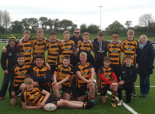 The Northern Echo: A rugby team shot containing Aaron and Louis. Picture: WENSLEYDALE RUFC
