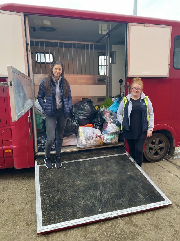 The Northern Echo: More than 70 pallets of donations were sorted and packed before being transported in horse boxes to charities that made sure they got to the people in Ukraine who needed them most