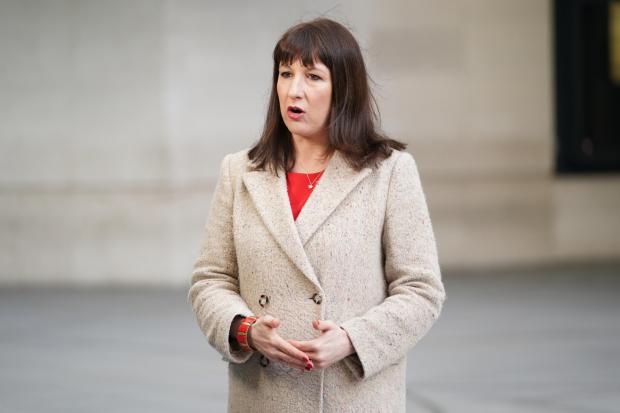 Shadow chancellor Rachel Reeves gives an outside interview as she arrives at BBC Broadcasting House in London, to appear on the BBC One current affairs programme, Sunday Morning. Picture date: Sunday March 20, 2022..