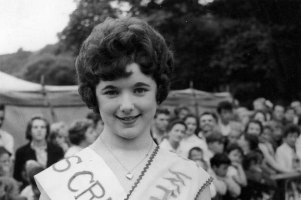 Sally Fleetham, the Miss Wheatley Hill, is crowned Miss Crimdon 1960
