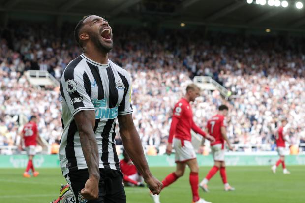 Callum Wilson celebrates after scoring in Newcastle's 2-0 win over Nottingham Forest. Pictures: RICHARD SELLERS/PA WIRE