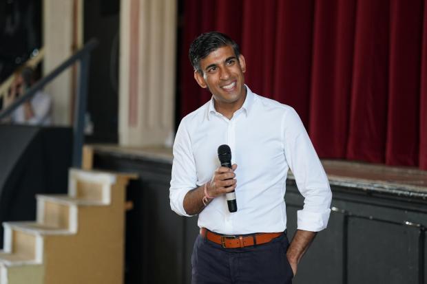 Rishi Sunak at an event in Ribble Valley, as part of the campaign to be leader of the Conservative Party and the next prime minister. Picture: PA