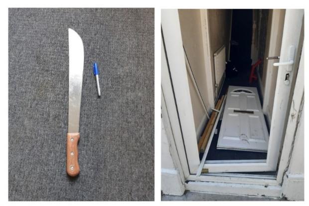 Weapons and drugs seized during raid on a Stockton home. Picture: CLEVELAND POLICE
