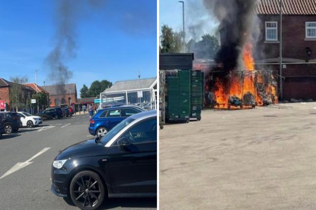 LIVE: Updates as fire breaks out in market town car park outside Tesco