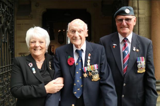 Len Parry, centre, Janice Martin and Harry Dowson