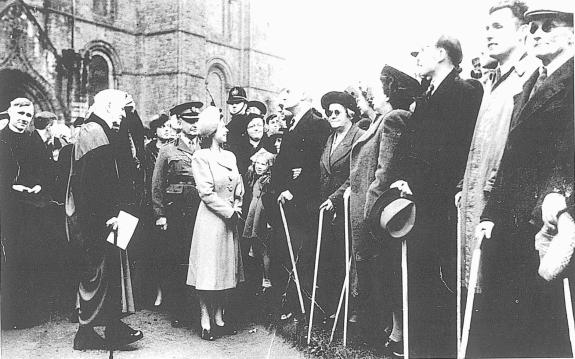 The Northern Echo: The Queen, then Princess Elizabeth, leaves Durham Cathedral in 1947. The Northern Echo: The Queen, then Princess Elizabeth, leaves Durham Cathedral in 1947.