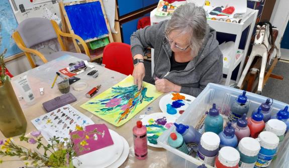 The Northern Echo: Local artists get to work. Picture: NORTHERN The Northern Echo: Local artists get to work. Picture: NORTHERN