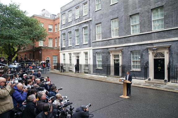 The Northern Echo: Rishi Sunak makes a speech outside 10 Downing Street/ The Northern Echo: Rishi Sunak makes a speech outside 10 Downing Street/