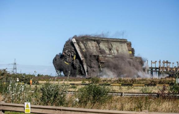 The Northern Echo: The BOS plant at Teesworks was also demolished using explosives on October 1. The Northern Echo: The BOS plant at Teesworks was also demolished using explosives on October 1.