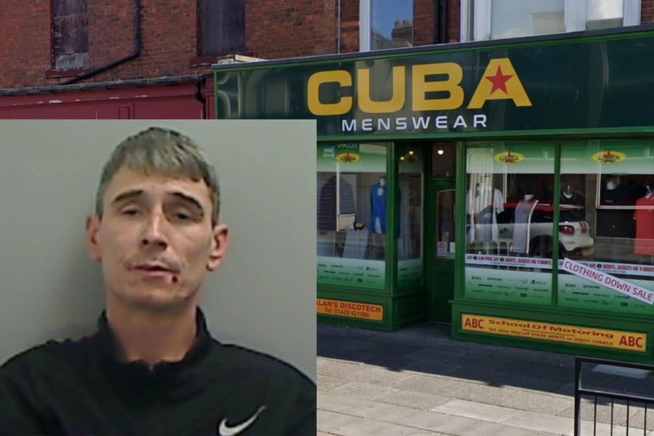 Hartlepool burglar back behind bars after ransacking charity shop