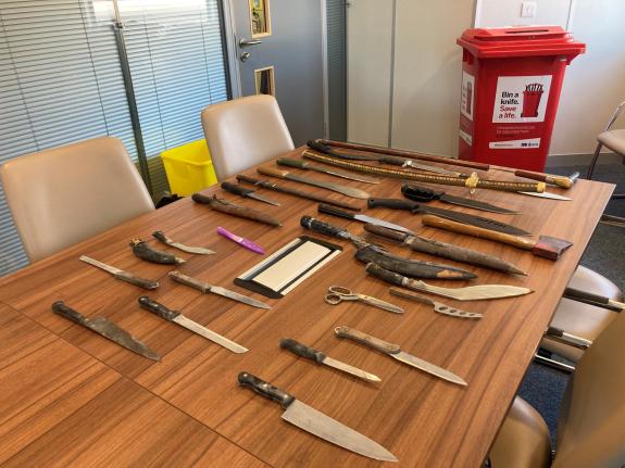 The Northern Echo: Some of the weapons handed in during the operation The Northern Echo: Some of the weapons handed in during the operation