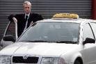 SAVING MONEY: Michael Dunn with one of the taxis that has been registered in Berwick, Northumberland