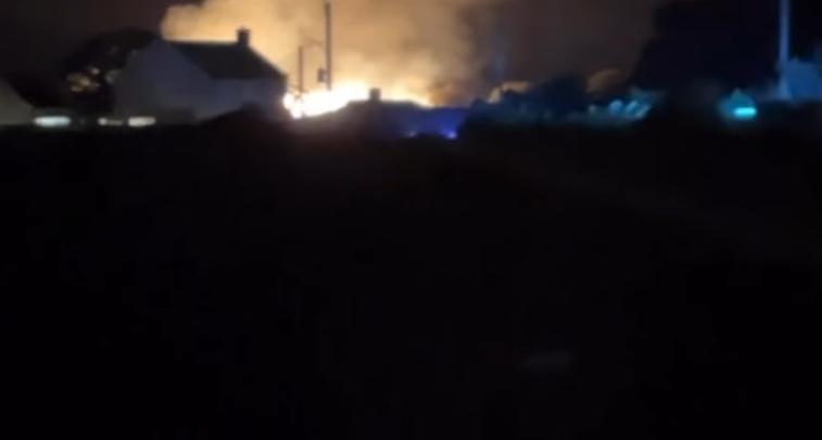Nearly 40 firefighters battled to control huge barn fire 