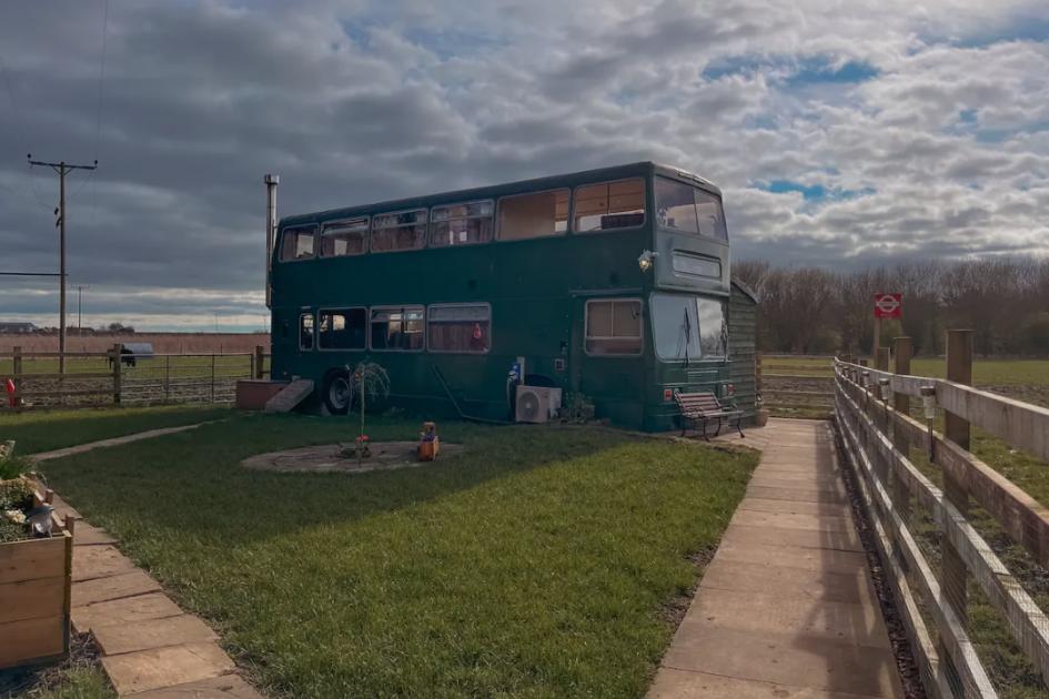 Bus in Great Burdon, Darlington turned into holiday home 