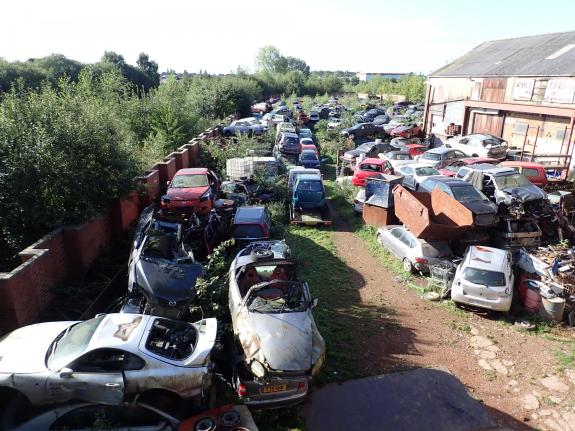 The Northern Echo: The cars stored on the Stockton site The Northern Echo: The cars stored on the Stockton site