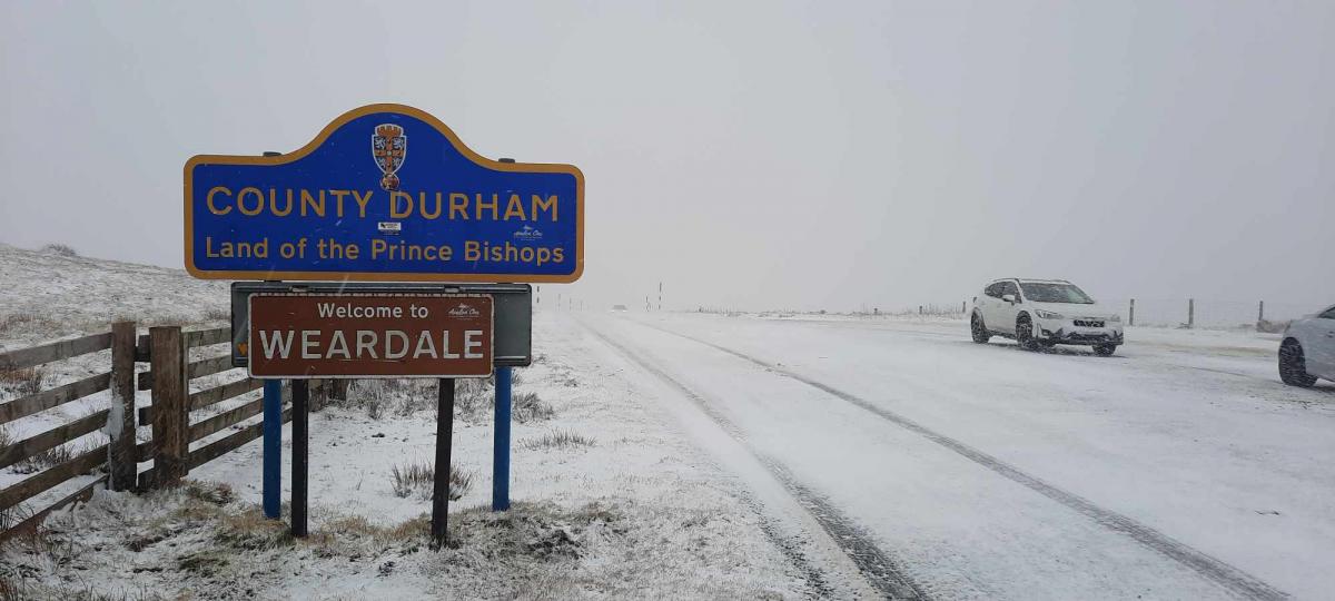Police warn of treacherous County Durham roads due to snow 