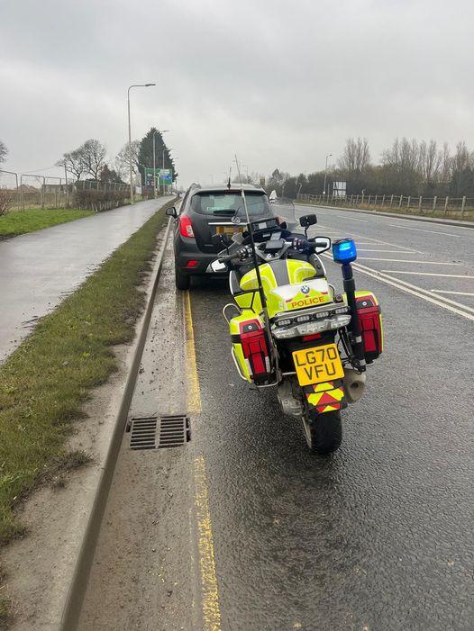 The Northern Echo: The driver of the vehicle is pulled over by police The Northern Echo: The driver of the vehicle is pulled over by police