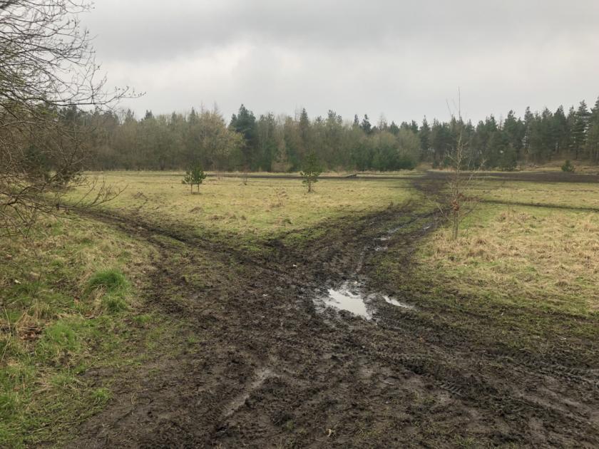 Framwellgate Moor Durham torn up by illegal off road bikers 