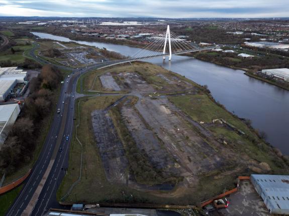 The Northern Echo: The proposed Crown Works site on the banks of the Wear in Sunderland. The Northern Echo: The proposed Crown Works site on the banks of the Wear in Sunderland.