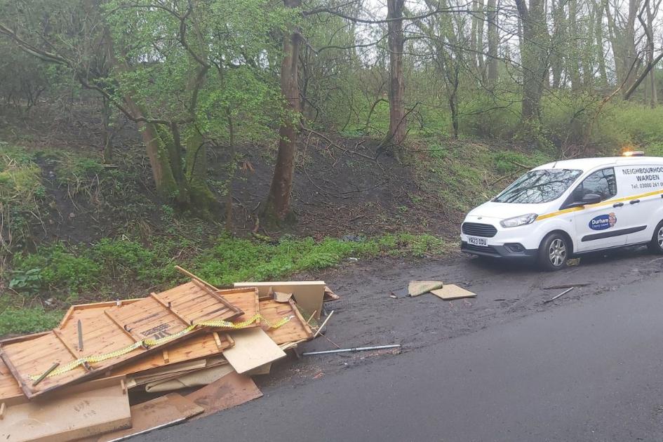 Investigation after Great Lumley, County Durham fly-tipping 