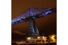 TO BOLDLY GLOW: An illuminated Transporter Bridge during last night's LightMiddlesbrough event