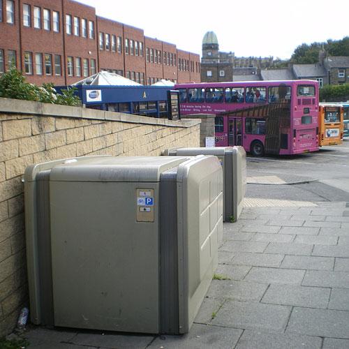 ON THE MOVE? The unused bike lockers at Durham bus station
