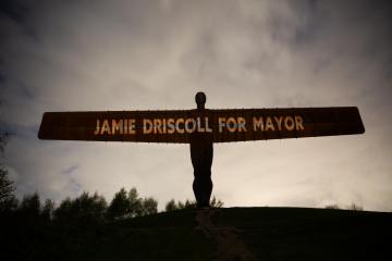 Jamie Driscoll Angel of the North election stunt