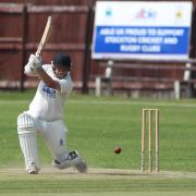 Stephen Ward of Stockton batting during the NYSD Division Two match between Stockton Cricket Club and Bedale at The Grangefield Ground, Stockton on Tees on Saturday 29th June 2019. (Credit: Mark Fletcher | Shutter Press)