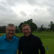 club secretary Dave Perriss and captain Tony Davis