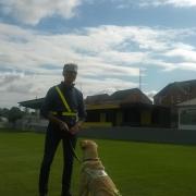 Dave Thomas and his guide dog Hannah
