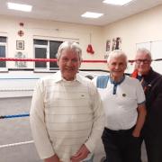 Three style: Tommy Taylor, John Heighington and Terry Schofield at Shildon Boxing Club