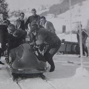 Keith Schellenberg (front right) as part of the British bobsleigh team in 1964