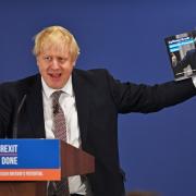 Prime Minister Boris Johnson at the launch of the Conservative Party Welsh manifesto in Wrexham whilst on the General Election campaign trail. Picture: Jacob King/PA Wire