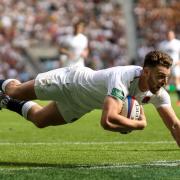 England's Johnny Williams runs in to score a try during the International Friendly at Twickenham Stadium, London. PRESS ASSOCIATION Photo. Picture date: Sunday June 2, 2019. See PA story RUGBYU England. Photo credit should read: Paul Harding/PA Wire.