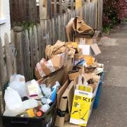 Pictures taken by waste collection crews in Richmond. They show how much recycling residents are putting out at the moment. Credit: Richmond council