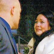 SHE DUNNIT: Stacey Slater talking to Max Branning as she was unmasked