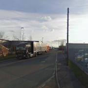 Lorries parked in Leeming Bar Industrial Estate