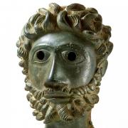 The bust of Marcus Aurelius, who became Emperor in AD 161. He survived what a smallpox epidemic in AD 165