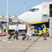 Ryanair at Teesside Airport this week Picture: SARAH CALDECOTT