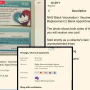Ebay removes listing of more NHS Covid vaccine cards after they appear for sale at £50