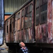 LIKE OLD TIMES: Former chief foreman at the Shildon works Ron Robinson looking at a 1958 Metro-Cammell carriage during the open day at Hackworth Industrial Park, in Shildon. Mr Robinson worked at the Shildon works for 38 years