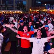 England fans celebrate in Newcastle Picture: NORTH NEWS