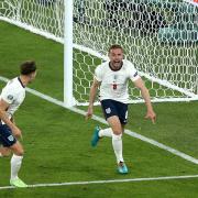 England's Vice Captain Jordan Henderson celebrates scoring in the quarter final against Ukraine. PICTURE: PA