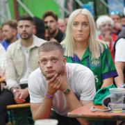 England fans watch nervously at a fan park in Newcastle. PICTURE: NORTH NEWS.