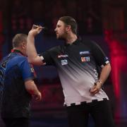 Newcastle's Callan Rydz beat Teesside's Glen Durrant 10-6 in the first round of the Betfred World Matchplay in Blackpool's Winter Gardens yesterday afternoon. Picture: LAWRENCE LUSTIG/PDC