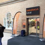 Sainsbury's local at York Railway Station - where main ticket office used to be