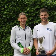 Men's Singles winner Rory Gaydon, right, with runner-up Tony Heljula. Pictures: Peter Barron