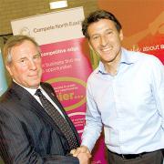 TOP BACKING: Lord Coe, of Sport England, right, with Paul Taylor, of Compete North East